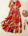 Plus Size Boho Beach Dress - Floral Summer Dress for Women