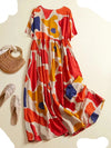 Plus Size Boho Beach Dress - Floral Summer Dress for Women