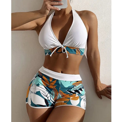 Plus Size Tankini Set - Print Two-Piece Swimsuit for Women | Haute Damsel