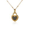 Punk Cuban Chain Heart Necklace for urban streetwear flair