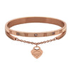 Heart Charm Focus Adjustable Cuff Close-Up