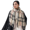 Signature Warmth Plaid Wool Scarf by Haute Damsel - Transitional Style for Winter to Spring