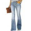 High Waist Flared Jeans - Gradient Color Slimming Bell-Bottoms