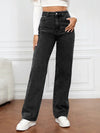 Y2K High Waist Straight Jeans - Loose Fit Blue Denim Pants