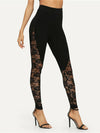 Elegance Redefined: High Waist Black Lace Leggings - Haute Damsel