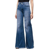 Wide Leg Jeans - Tassel Fashion Plus Size Mid-Waist Flare Jeans