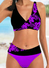 Two Piece Bikini Set - Printed Swimwear for Women