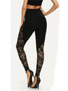 Elegance Redefined: High Waist Black Lace Leggings - Haute Damsel