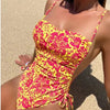 One Piece Halter Swimsuit - Trendy Solid Monokini for Women