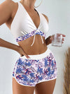 Halter Bikini Set 2024 - Sexy Floral Print High Waisted Swimwear