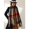 Signature Warmth Plaid Wool Scarf by Haute Damsel - Transitional Style for Winter to Spring