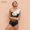 Sexy Flower Bandeau Bikini - Blossom into Elegance with Haute Damsel