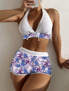 Halter Bikini Set 2024 - Sexy Floral Print High Waisted Swimwear