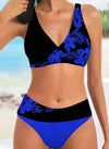 Two Piece Bikini Set - Printed Swimwear for Women