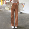 Brown jeans fashion - Y2K high waist stretch wide leg women's trousers