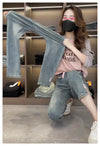 Smoke tube jeans - Summer eight straight leg pants