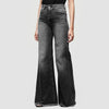 Wide Leg Jeans - Tassel Fashion Plus Size Mid-Waist Flare Jeans