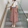 Timeless Elegance: Vintage Floral A-Line Pleated Long Skirt - Haute Damsel