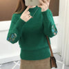 Stand Collar Solid Color Embroidery Sweater - Effortless Elegance for Every Occasion by Haute Damsel