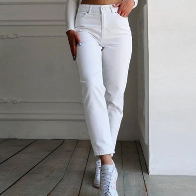 Timeless Elegance: High Waist Straight Jeans for Effortless Chic