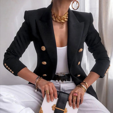 Elegant Solid Blazer - Timeless Sophistication by Haute Damsel