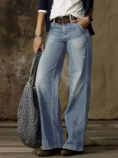 Denim women's pants - New arrival summer retro fashion