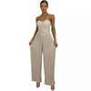 Effortless Summer Style: Solid Pleated Wide Leg Jumpsuit | Haute Damsel