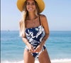 Tropical Strappy One-Piece - Unleash Your Inner Goddess with Haute Damsel's Swimwear