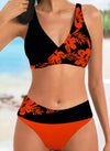 Two Piece Bikini Set - Printed Swimwear for Women