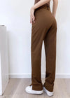 Tailored Front Seam Suit Trousers With Stepped Hem