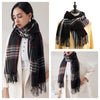 Signature Warmth Plaid Wool Scarf by Haute Damsel - Transitional Style for Winter to Spring