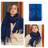 Signature Warmth Plaid Wool Scarf by Haute Damsel - Transitional Style for Winter to Spring