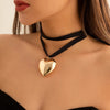 Love Heart Pendant Choker - Exaggerated Oversized by Haute Damsel