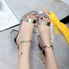 Fashion-forward Comfort: Open-Toed Thick Heel Gladiator Sandals for Chic Summer Style