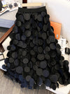 Haute Damsel Fashion Design Black Tulle Long Skirt - 2024 Fashion 