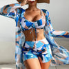 Summer Print Tankini Set - Three-Piece Swimsuit for Women