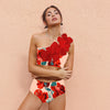 Sexy Flower Bandeau Bikini - Blossom into Elegance with Haute Damsel