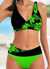 Two Piece Bikini Set - Printed Swimwear for Women