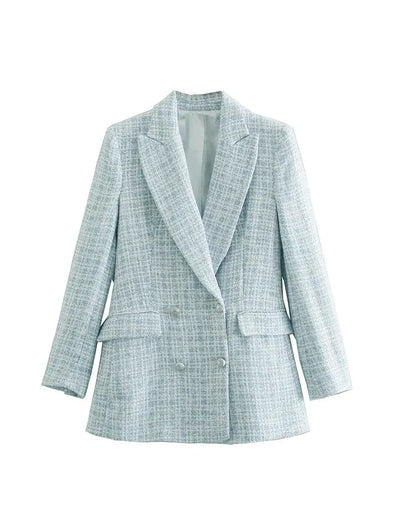 Casual Double Breasted Office Blazer - Effortless Professionalism by Haute Damsel