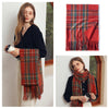 Signature Warmth Plaid Wool Scarf by Haute Damsel - Transitional Style for Winter to Spring