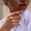 Minimalist Simple Smooth Line V-Rings | Haute Damsel