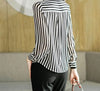 Haute Damsel's Striped Chiffon Shirt - Effortless Style for Every Occasion