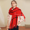 Signature Warmth Plaid Wool Scarf by Haute Damsel - Transitional Style for Winter to Spring