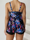 Floral Drawstring Tankini Set - 2-Piece Swimsuit for Women