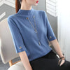 Sequined Pendant O Neck Half Sleeve T-Shirt - Haute Damsel 