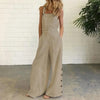 Effortless Chic: Wide Leg Side Button Jumpsuit | Haute Damsel