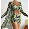 Summer Print Tankini Set - Three-Piece Swimsuit for Women