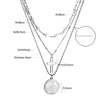 Stainless Steel Rosary Necklace with cross pendant