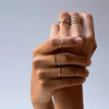 Minimalist Simple Smooth Line V-Rings | Haute Damsel