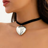 Love Heart Pendant Choker - Exaggerated Oversized by Haute Damsel